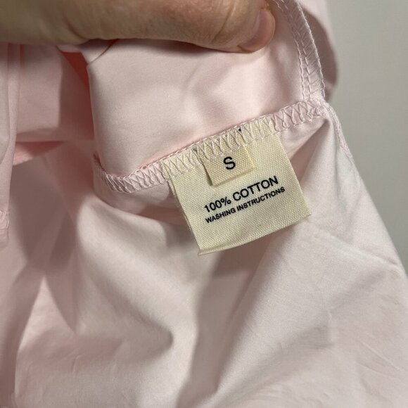 Parke Pink Cotton Long Sleeve Button Front Polo Romper Size Small - Picture 3 of 7